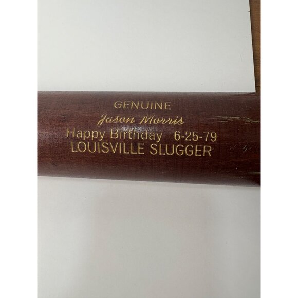 Vintage Louisville Slugger Baseball Bat 125 Powerized 34” Wood 1979 Personalized - Picture 3 of 6